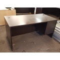 Espresso Single Pedestal Straight Desk